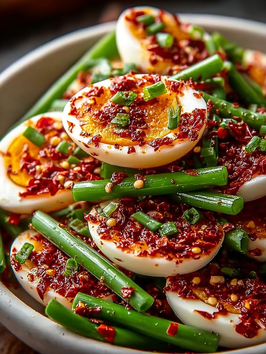 Bold Spicy Chili Garlic Deviled Eggs for Parties - Spicy Chili Garlic Deviled - main visual representation