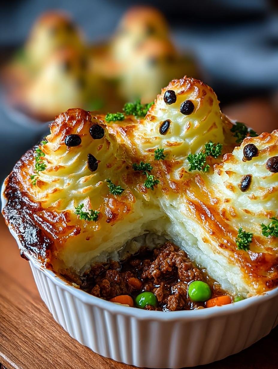 Delicious Spooky Ghost Shepherds Pie for Halloween Dinner - Spooky Ghost Shepherds Pie - main visual representation