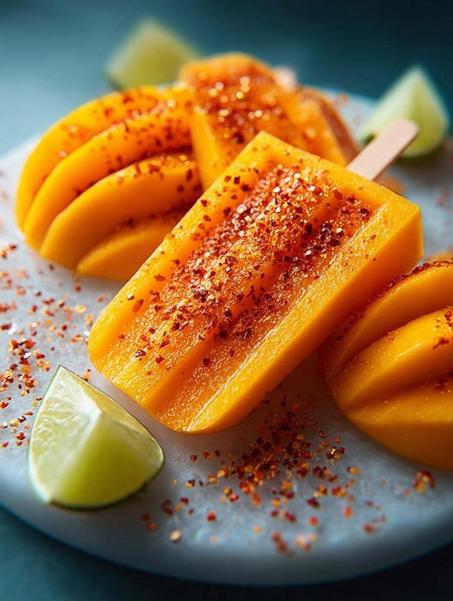 Sweet Spicy Mango Tajin Popsicles: 4 Refreshing Treats - Sweet Spicy Mango Tajin - main visual representation