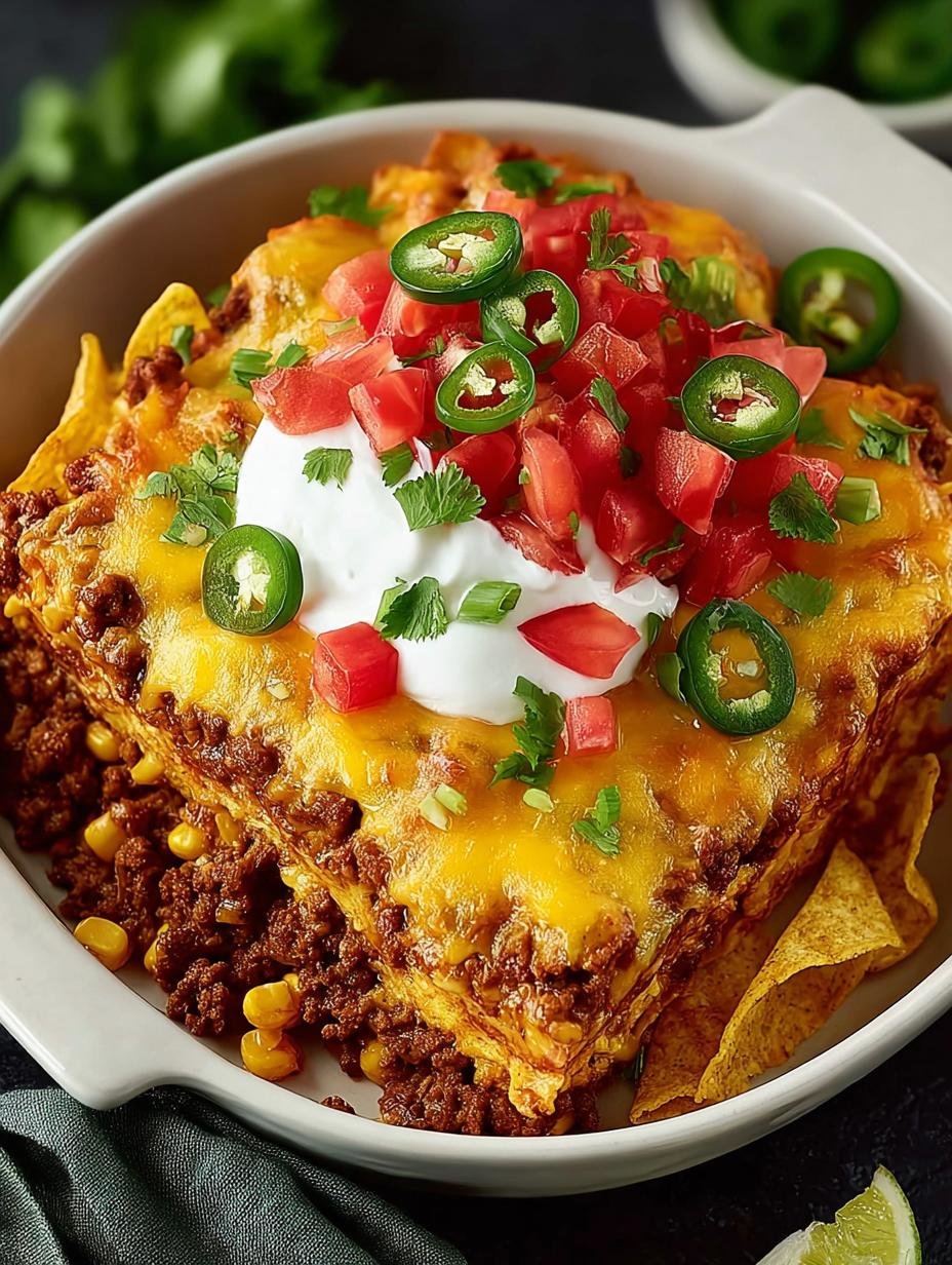 Walking Taco Casserole with Fritos for Family Fun - Walking Taco Casserole with - additional detail