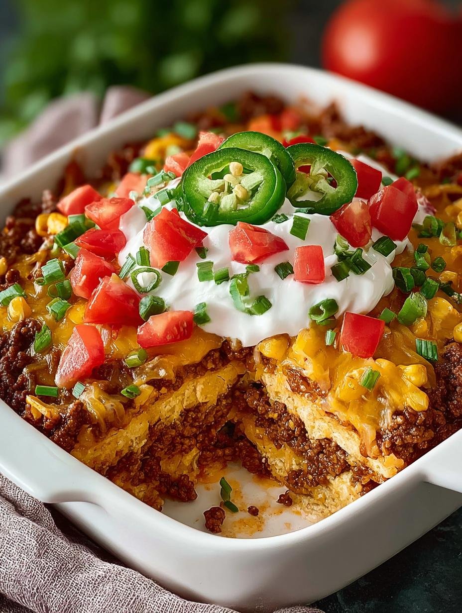 Walking Taco Casserole with