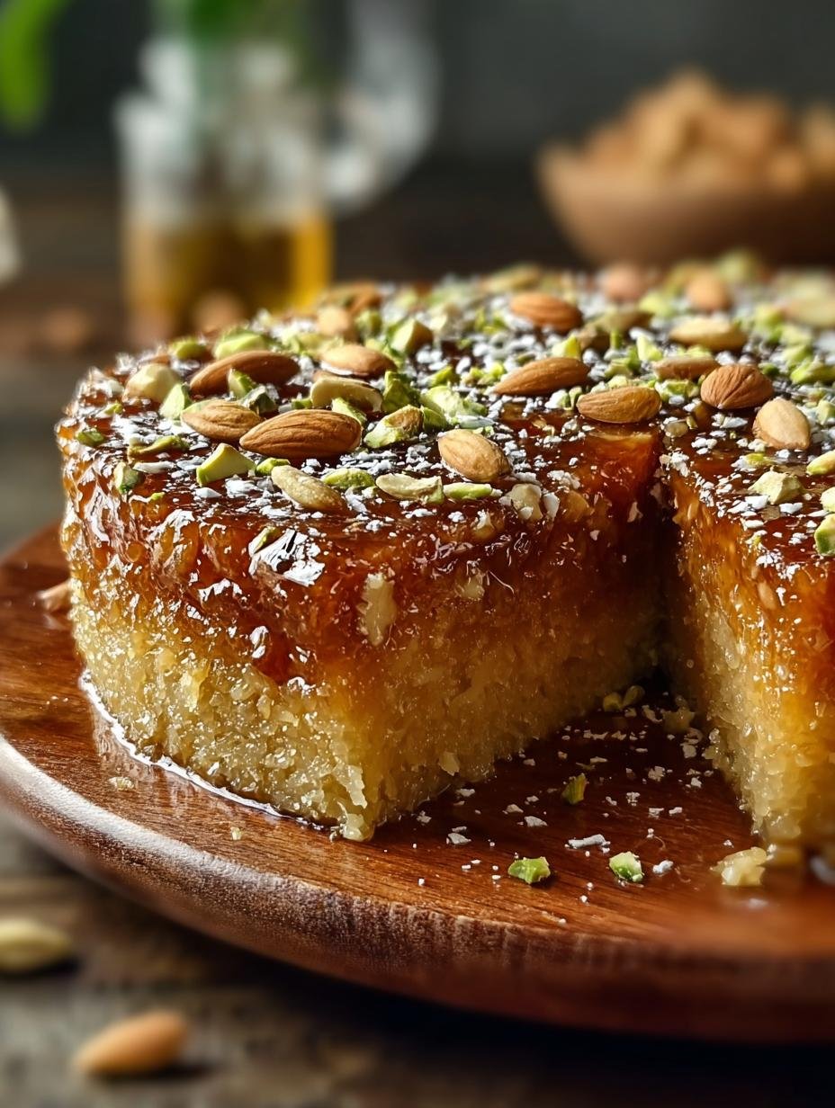 Baklava Inspired Almond Cake with a Honey Twist - Baklava Inspired Almond Cake - additional detail