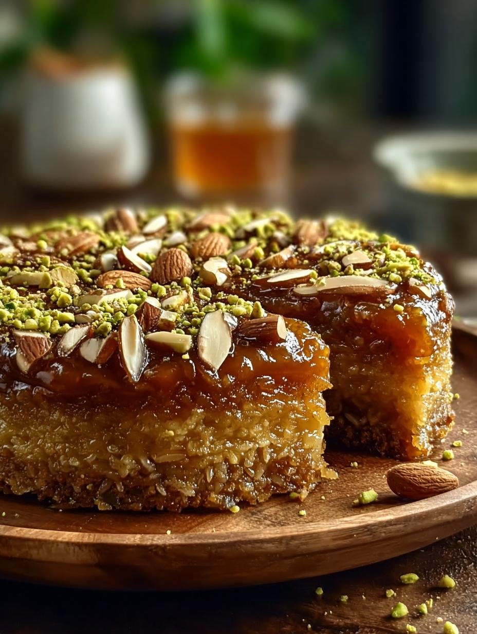 Baklava Inspired Almond Cake with a Honey Twist