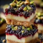 Blackberry Pistachio Dream Bars
