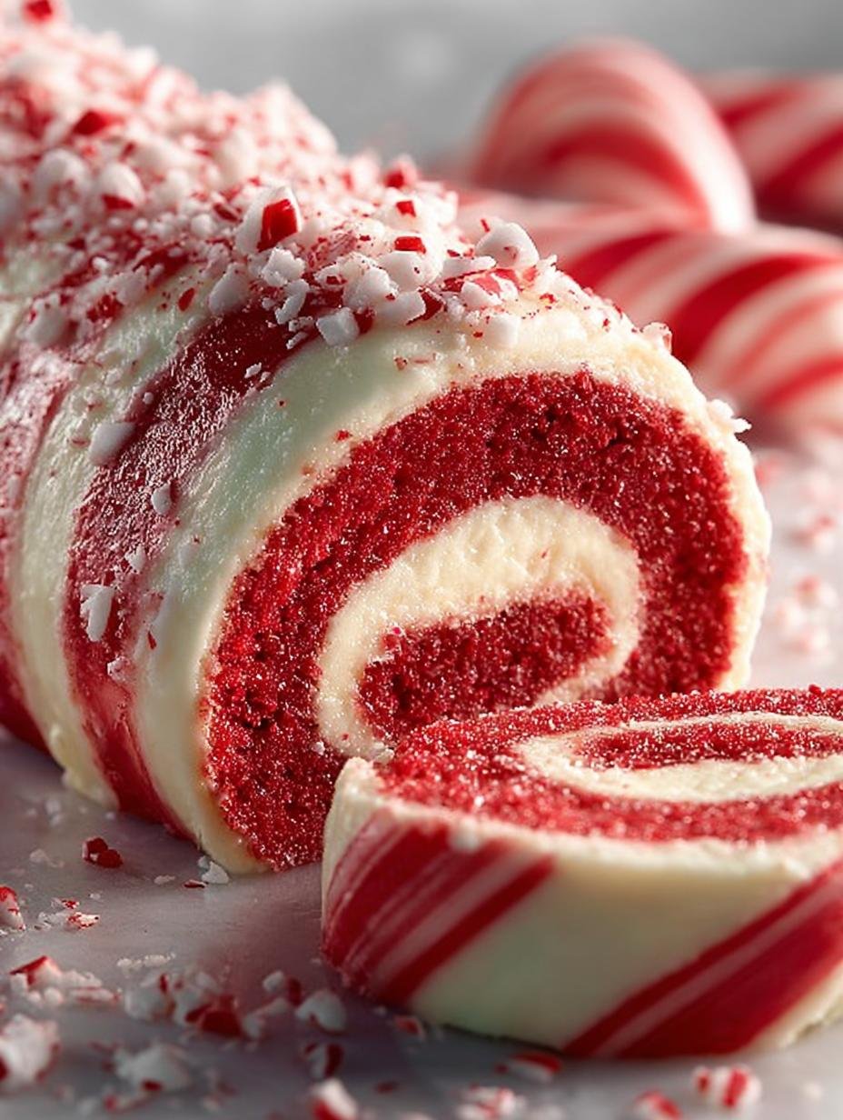 Delightful Candy Cane Roll: A Festive Holiday Treat