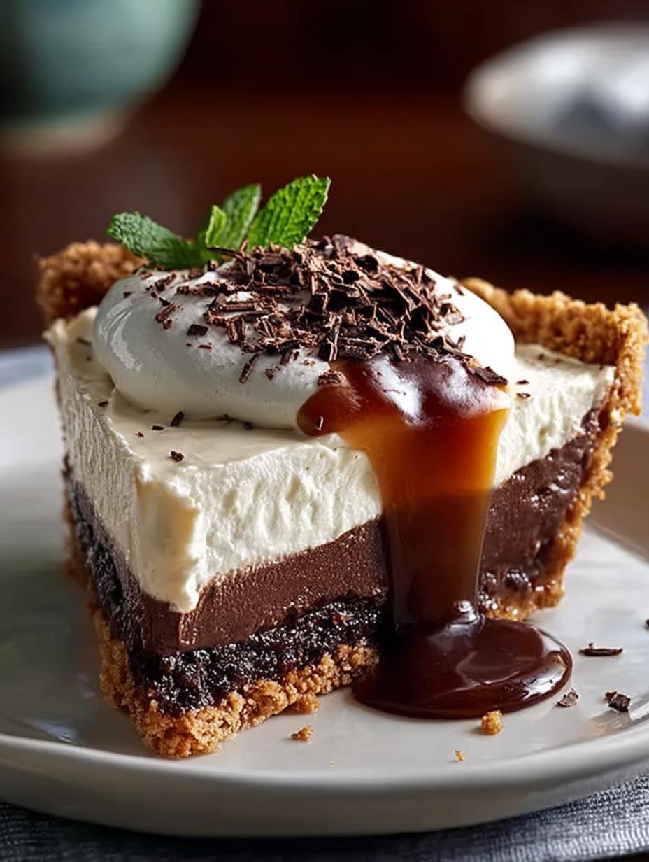 Decadent Chocolate Caramel Cream Pie You'll Want to Make - Chocolate Caramel Cream Pie - additional detail