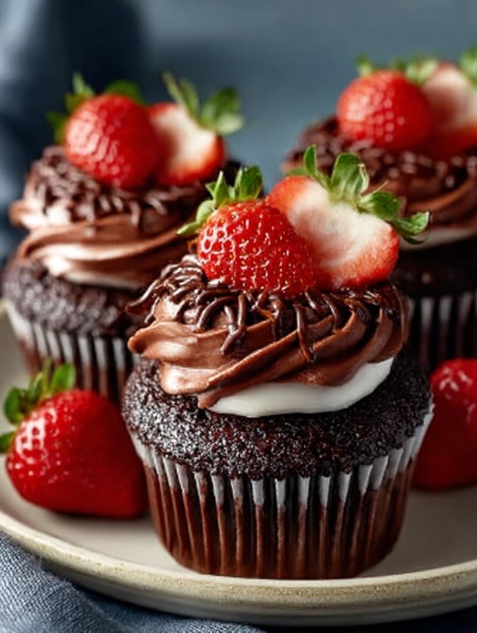Chocolate Covered Strawberry Cupcakes: Indulge in 12 Delights - Chocolate Covered Strawberry Cupcakes - main visual representation