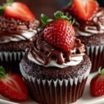 Chocolate Covered Strawberry Cupcakes