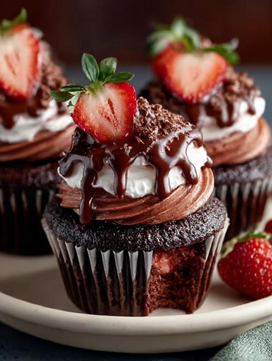 Chocolate Covered Strawberry Cupcakes: Indulge in 12 Delights - Chocolate Covered Strawberry Cupcakes - additional detail