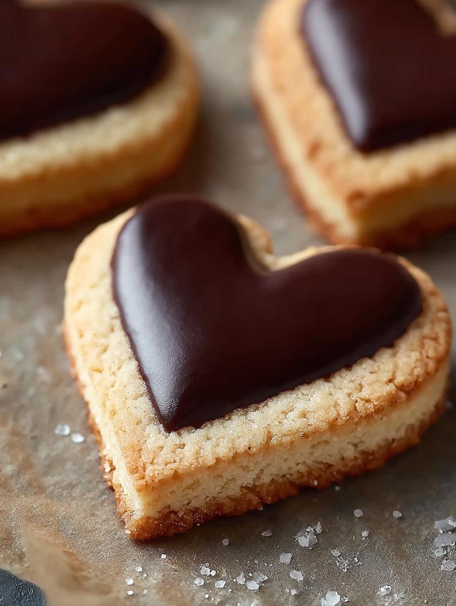 Irresistible Chocolate Dipped Shortbread Hearts Recipe - Chocolate Dipped Shortbread Hearts - main visual representation
