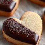 Chocolate Dipped Shortbread Hearts