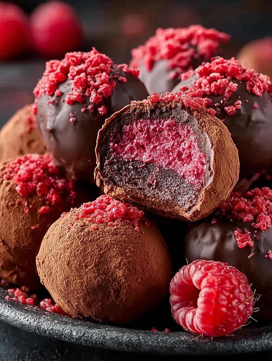 Indulgent Chocolate Raspberry Truffles Recipe for Gifting - Chocolate Raspberry Truffles - main visual representation