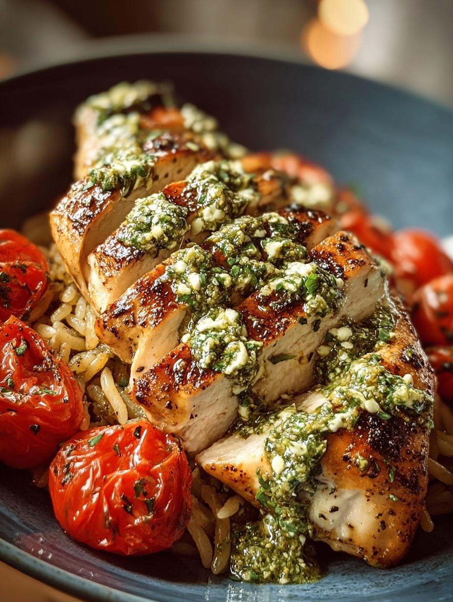Creamy Pesto Chicken with Roasted Tomatoes for Comfort - Creamy Pesto Chicken with - additional detail