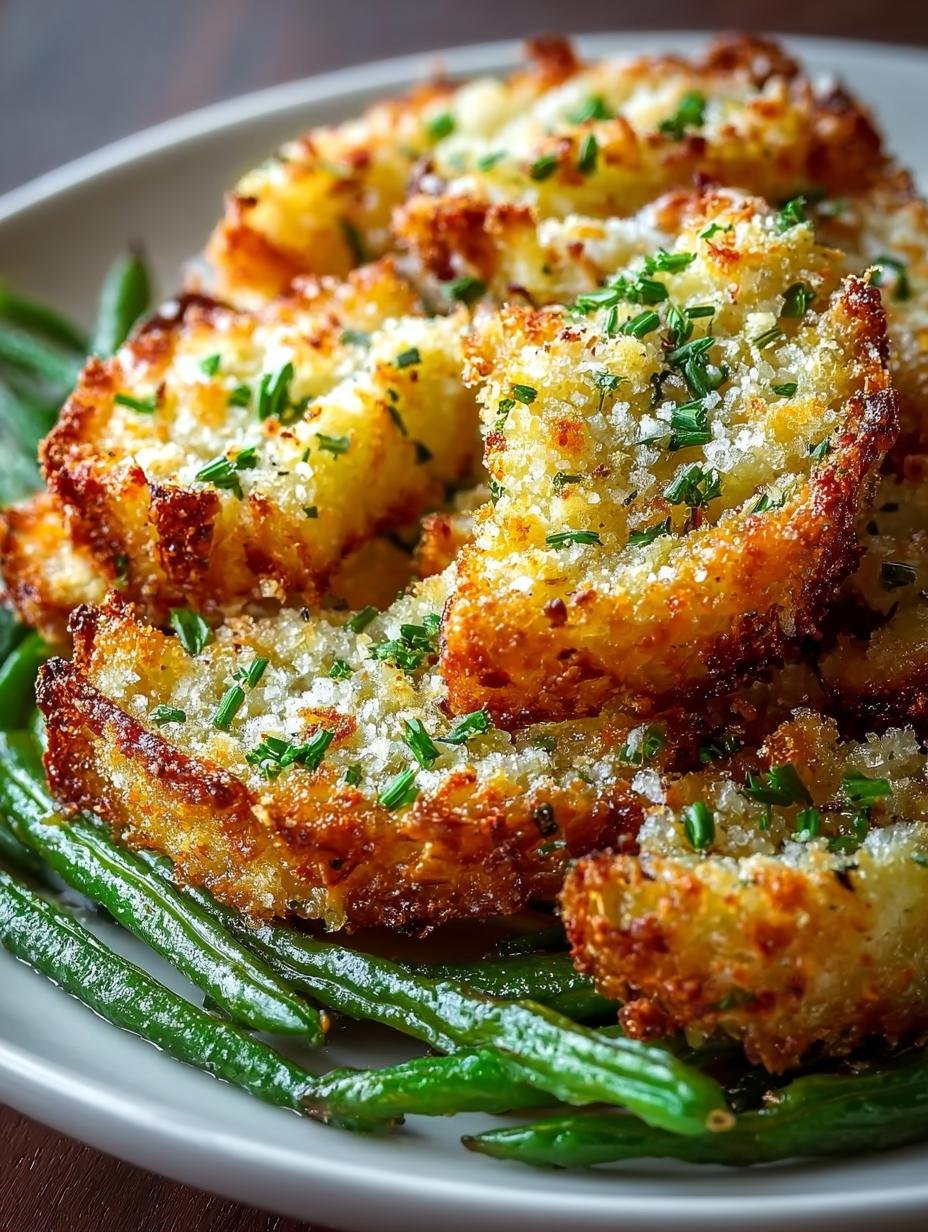 Crispy Garlic Parmesan Roasted Green Beans Delight