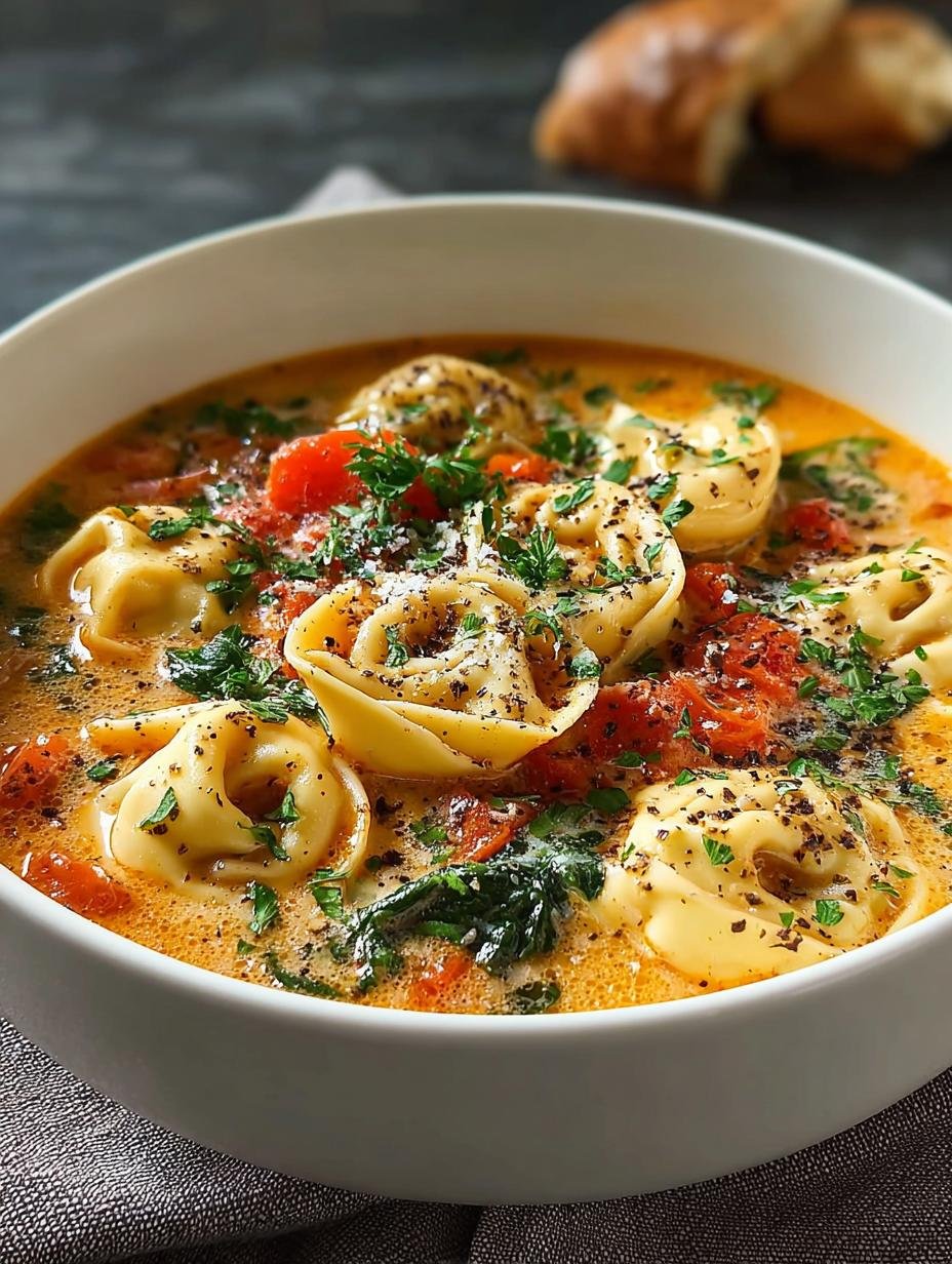 Crockpot Tortellini Soup with