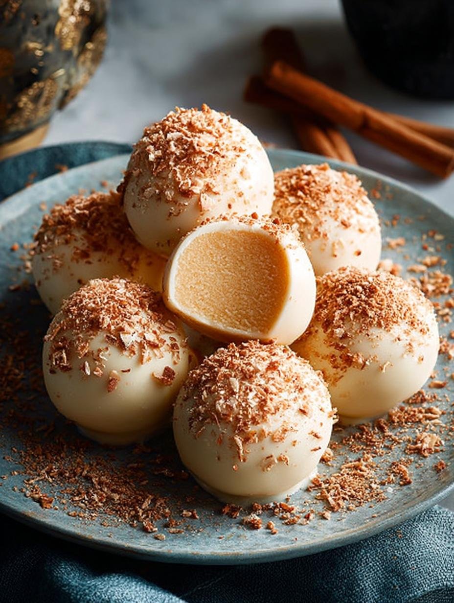 Delicious Eggnog Truffles for Festive Celebrations - Eggnog Truffles - main visual representation