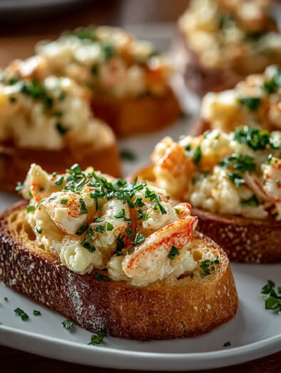 Garlic Butter Crab Toasts