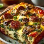 Hearty Sausage Spinach Mushroom