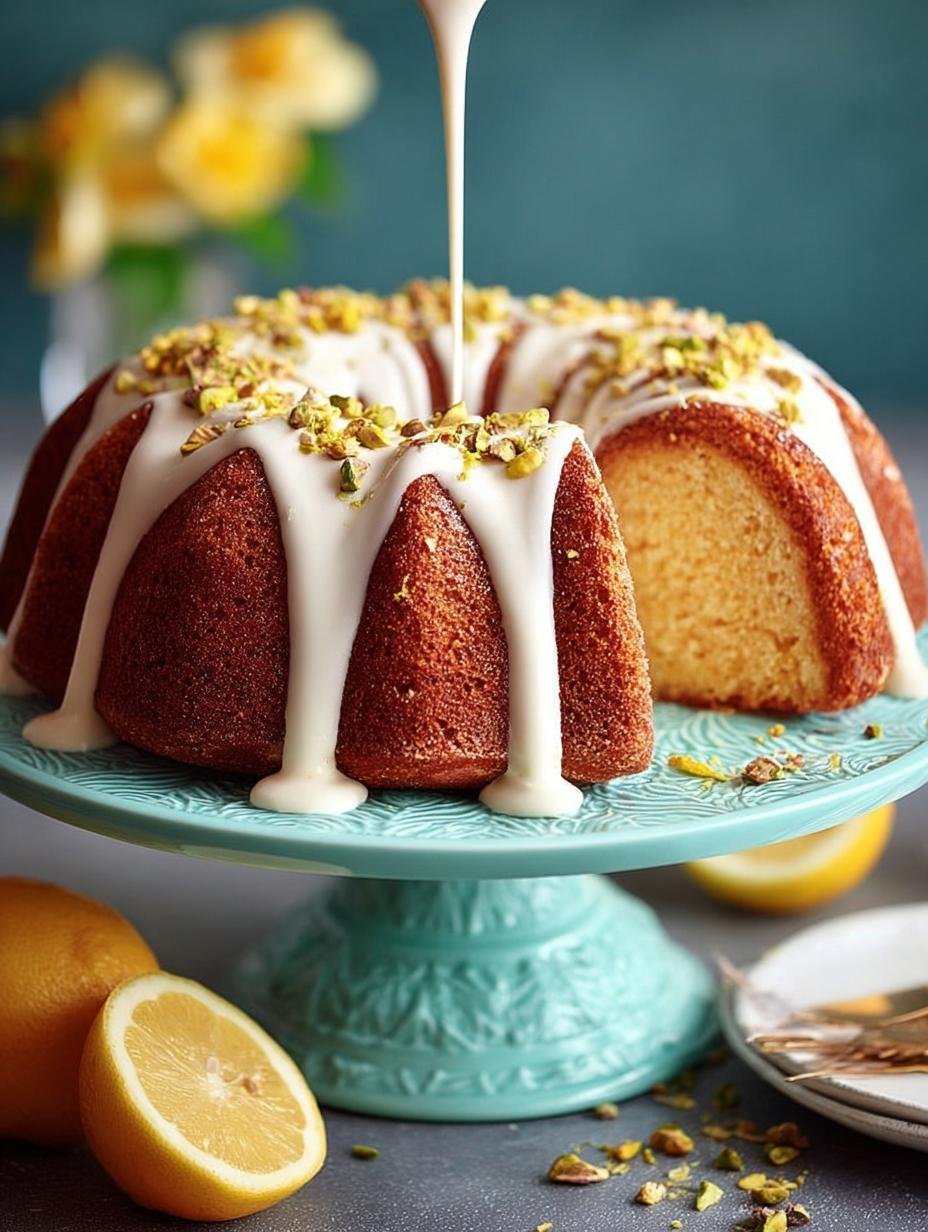 Delicious Lemon Pistachio Bundt Cake Recipe - Lemon Pistachio Bundt Cake - main visual representation