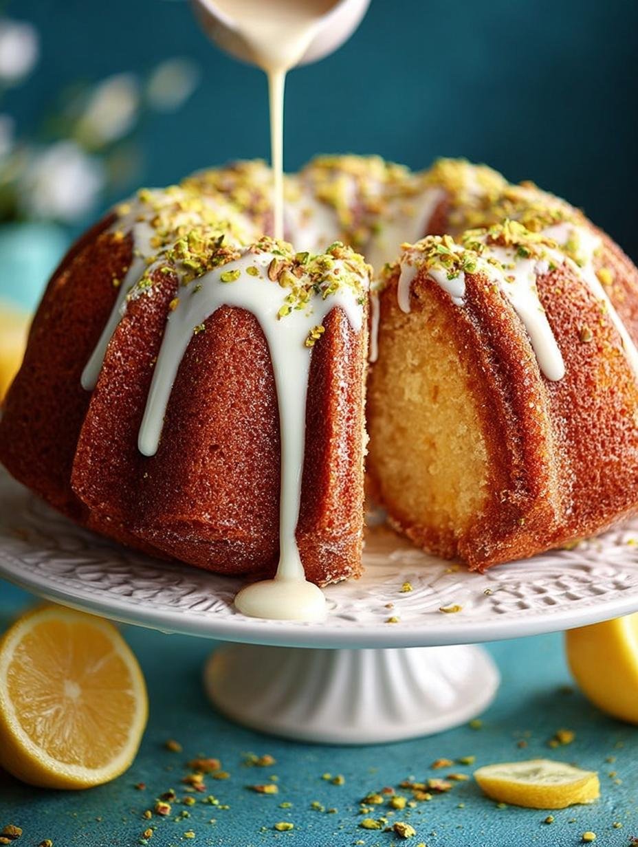 Lemon Pistachio Bundt Cake