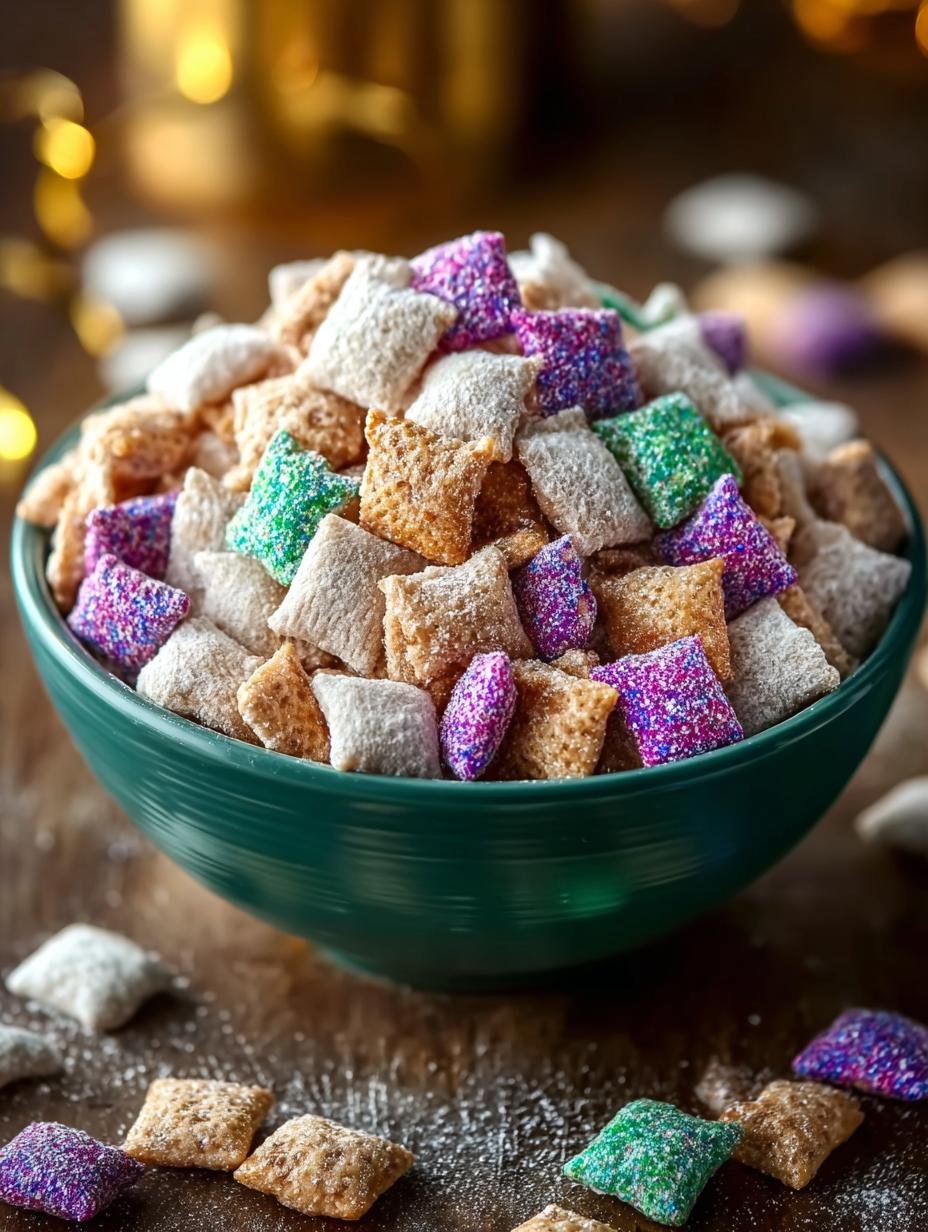 Mardi Gras Puppy Chow: 5 Colorful Treats to Celebrate - Mardi Gras Puppy Chow - additional detail