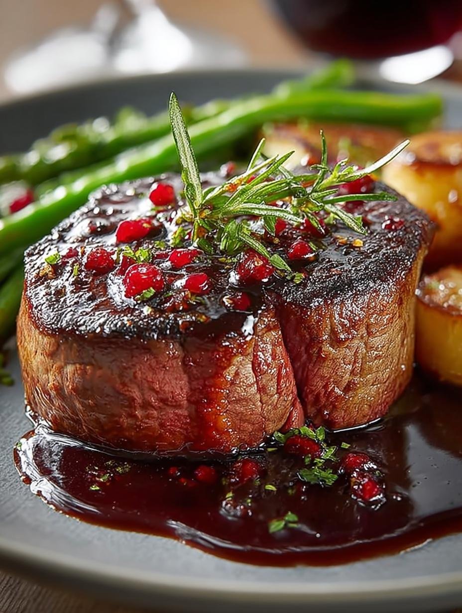 Savory Merlot Filet Mignon: A Dinner Delight - Merlot Filet Mignon - main visual representation