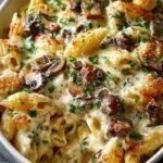 Mushroom Cauliflower Alfredo Pasta