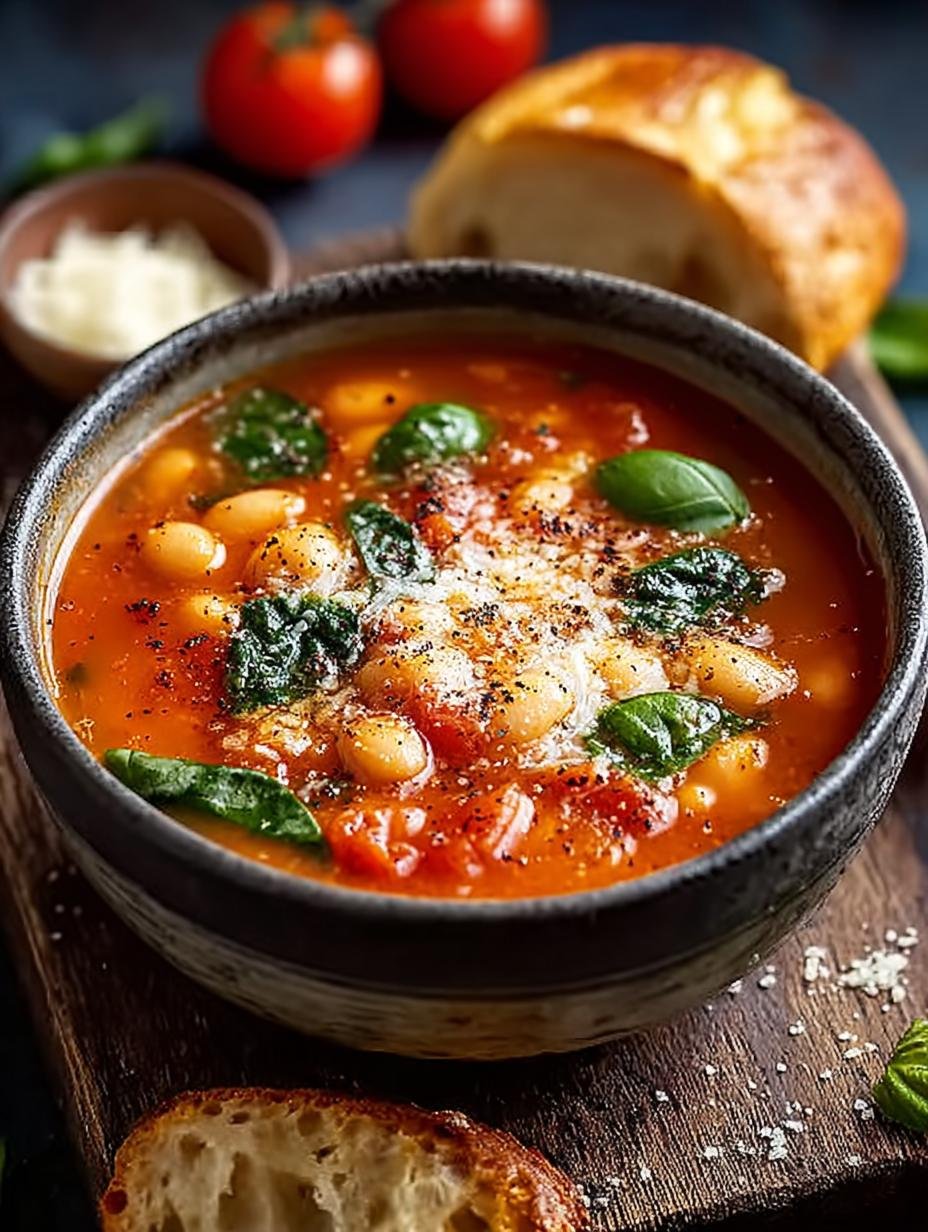 Delicious Parmesan Tomato Cannellini Bean Soup Recipe - Parmesan Tomato Cannellini Bean - main visual representation