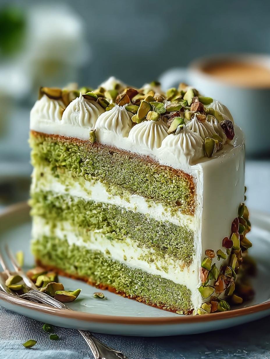 Delicious Pistachio Mascarpone Layer Cake Recipe - Pistachio Mascarpone Layer Cake - main visual representation