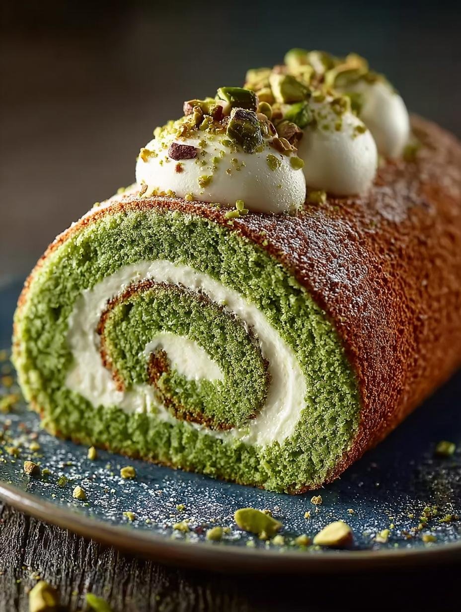 Pistachio Roll Cake