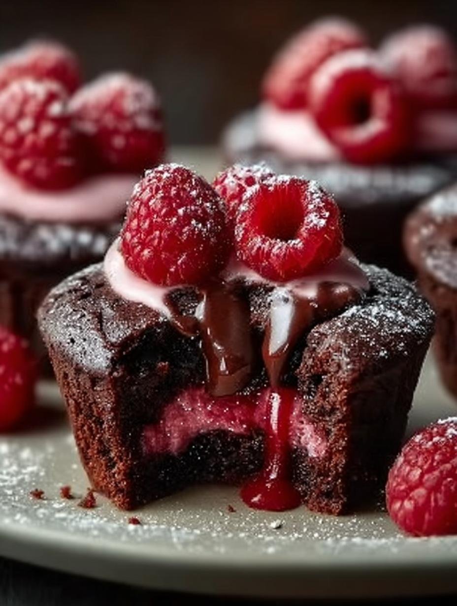 Raspberry Chocolate Lava Cupcakes: 12 Irresistible Treats - Raspberry Chocolate Lava Cupcakes - additional detail