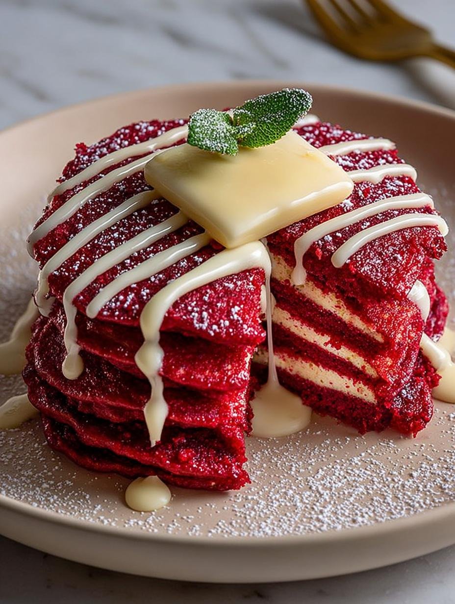 Red Velvet Pancakes For