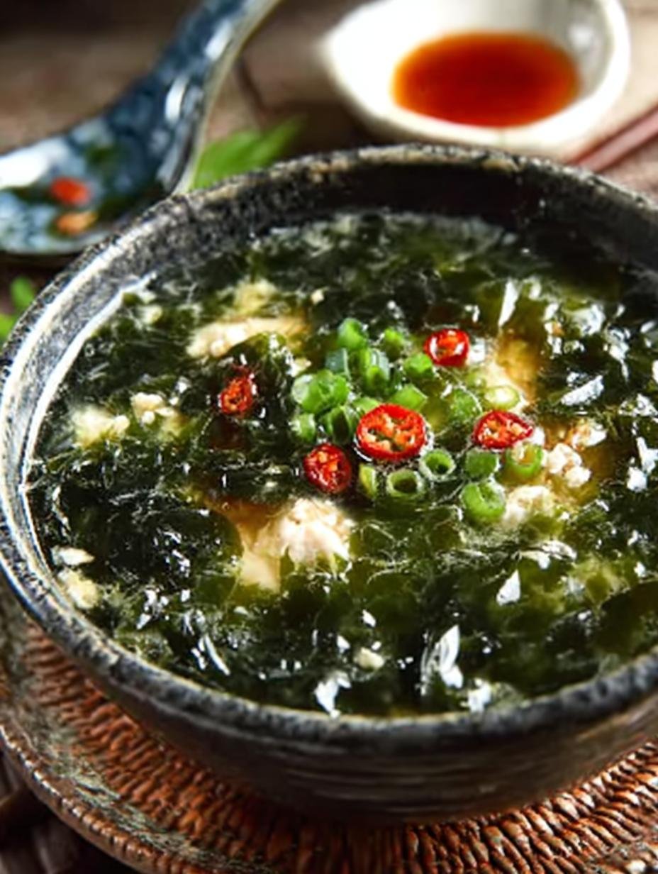 Hearty Seaweed Egg Drop Soup to Warm Your Soul - Seaweed Egg Drop Soup - main visual representation