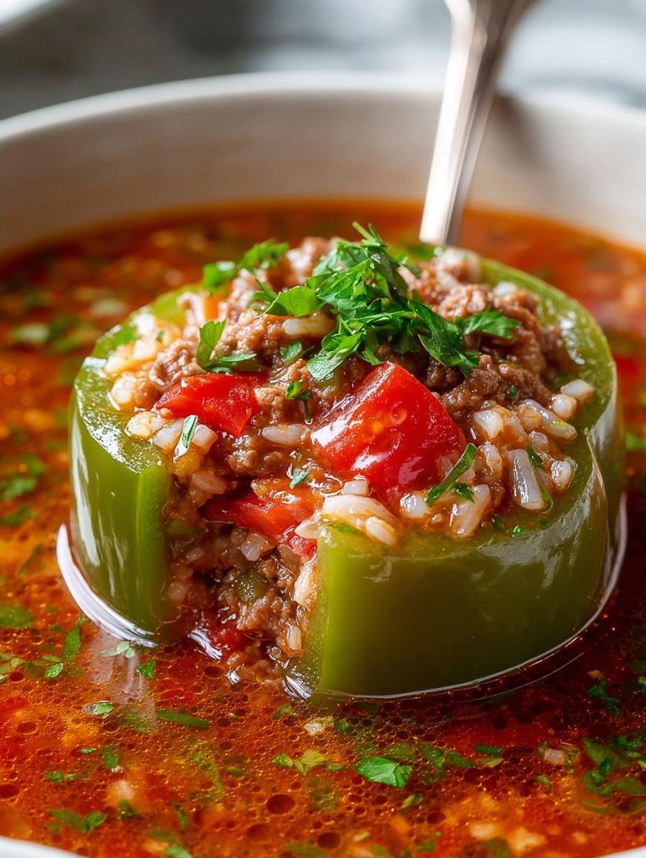Delicious Stuffed Pepper Soup for Cozy Nights - Stuffed Pepper Soup - additional detail