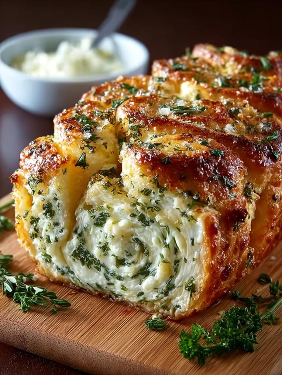 Swirled Garlic Herb Cheese Bread: 7 Irresistible Steps - Swirled Garlic Herb Cheese - additional detail