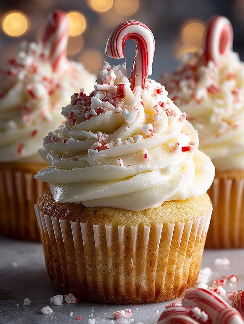 White Chocolate Peppermint Cupcakes: 12 Festive Treats