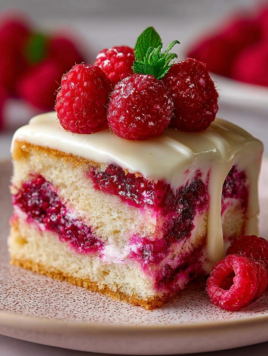 White Chocolate Raspberry Cake