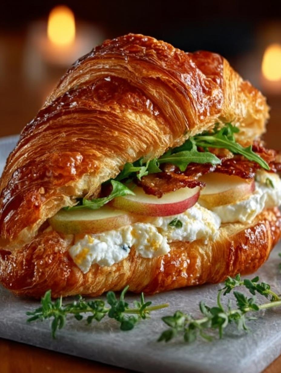 Delicious Apple Goat Cheese Croissant Recipe to Try - Apple Goat Cheese Croissant - main visual representation