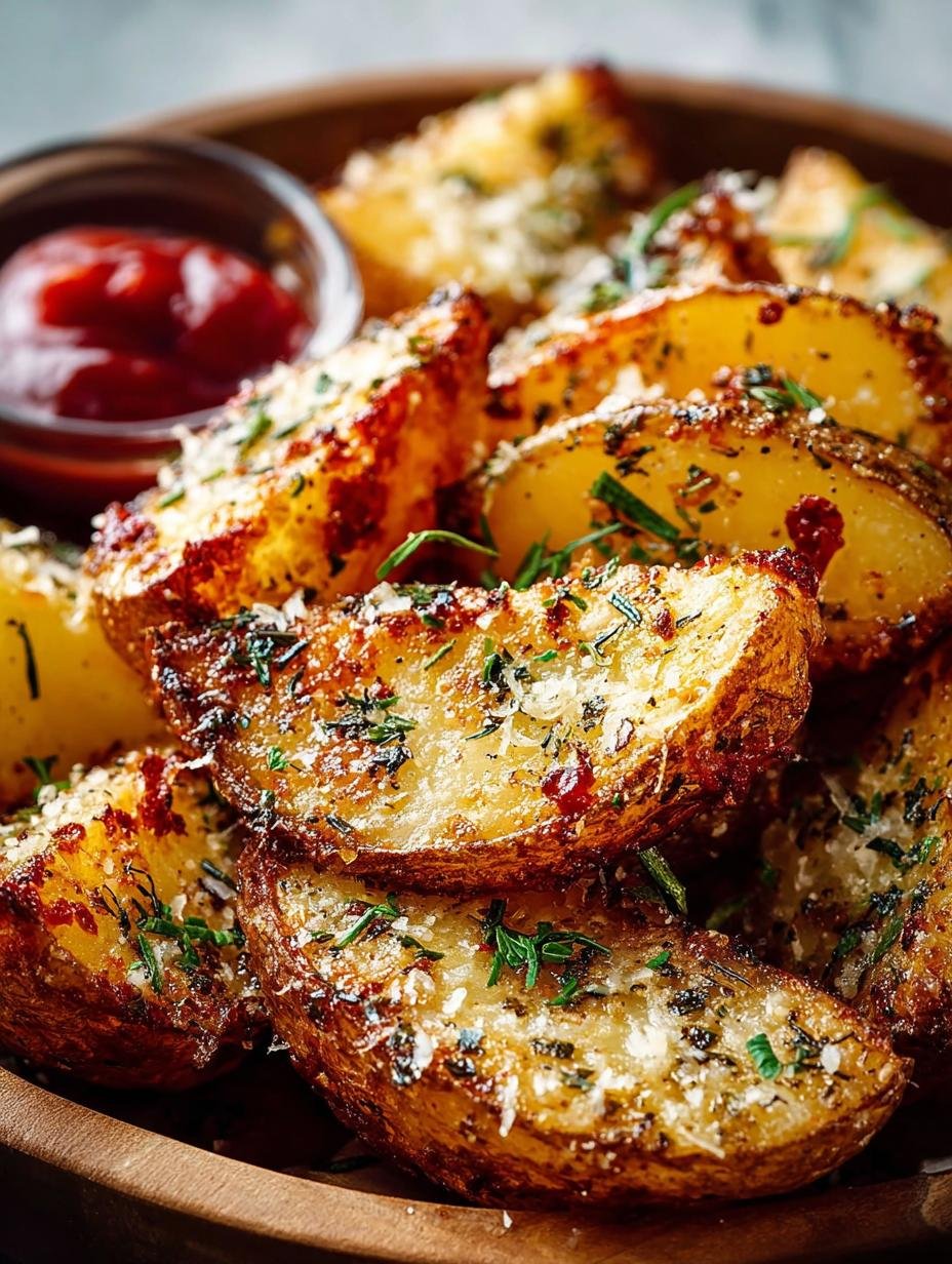 Baked Parmesan Garlic Potato Wedges: Crispy Delight - Baked Parmesan Garlic Potato - main visual representation