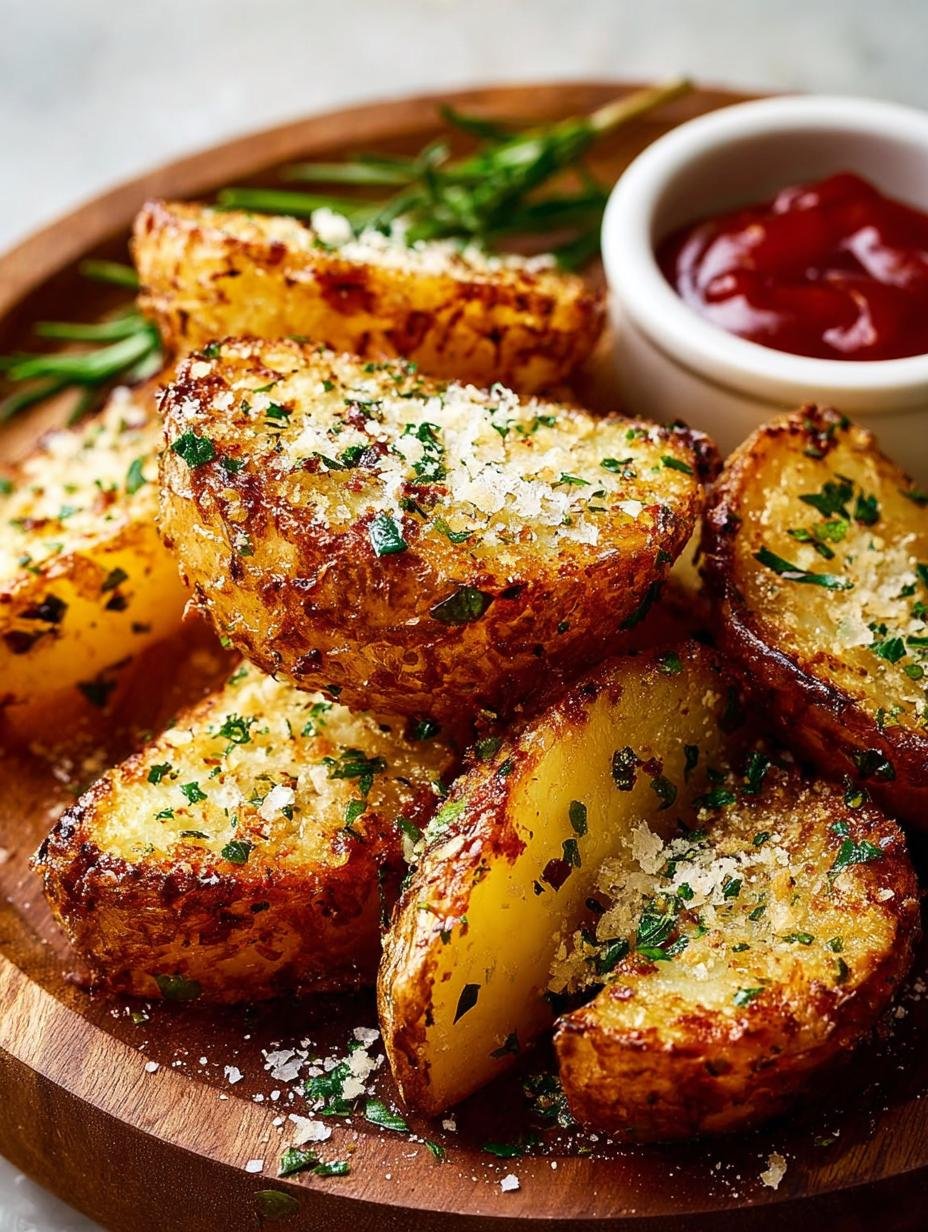 Baked Parmesan Garlic Potato Wedges: Crispy Delight