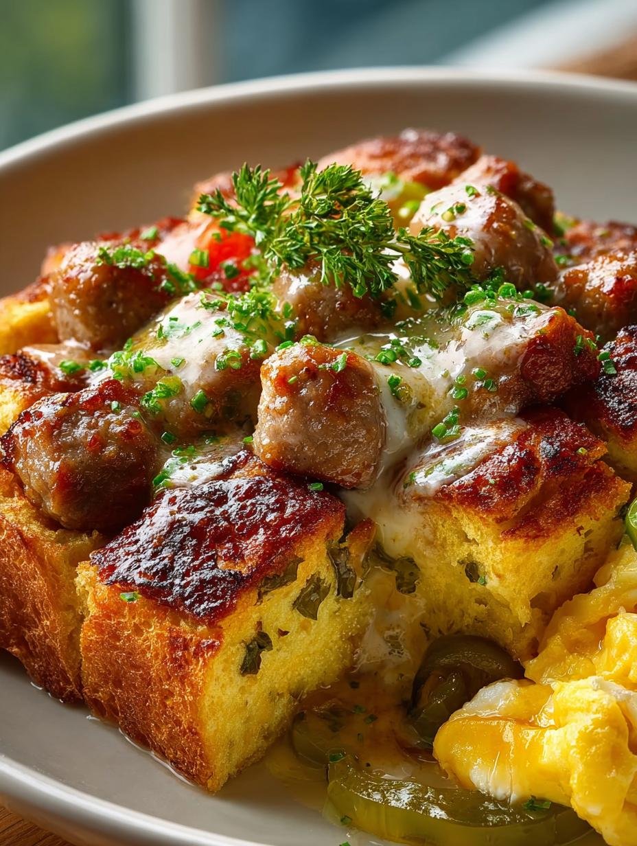 Cajun Beef Sausage Breakfast Biscuit Casserole Delight