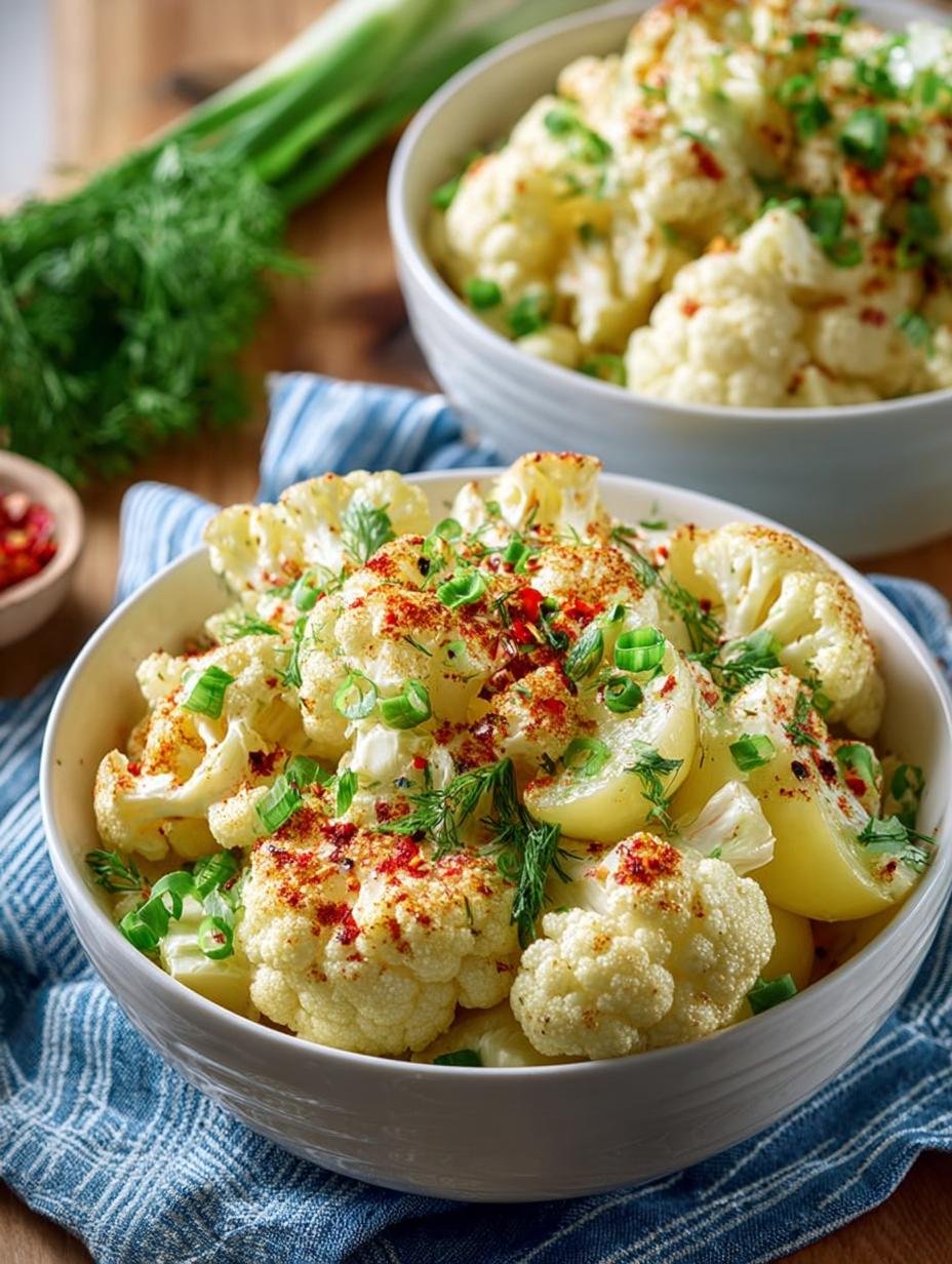 Delicious Cauliflower Potato Salad: A Healthy Twist - Cauliflower Potato Salad - main visual representation