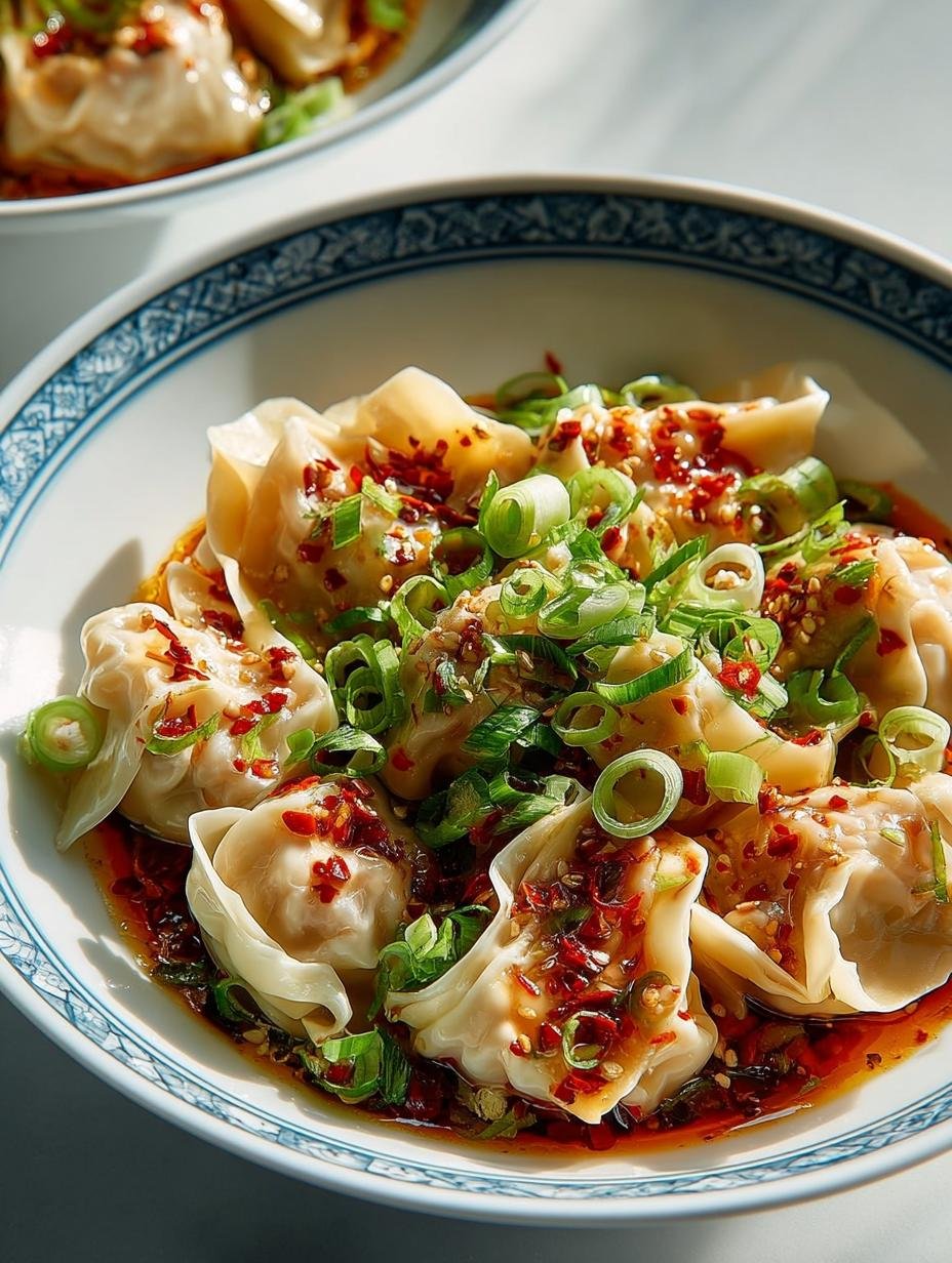 Chicken Wontons Spicy Chili with 5 Bold Flavors - Chicken Wontons Spicy Chili - main visual representation