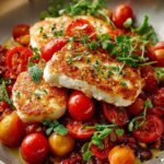 Crispy Halloumi with Tomatoes