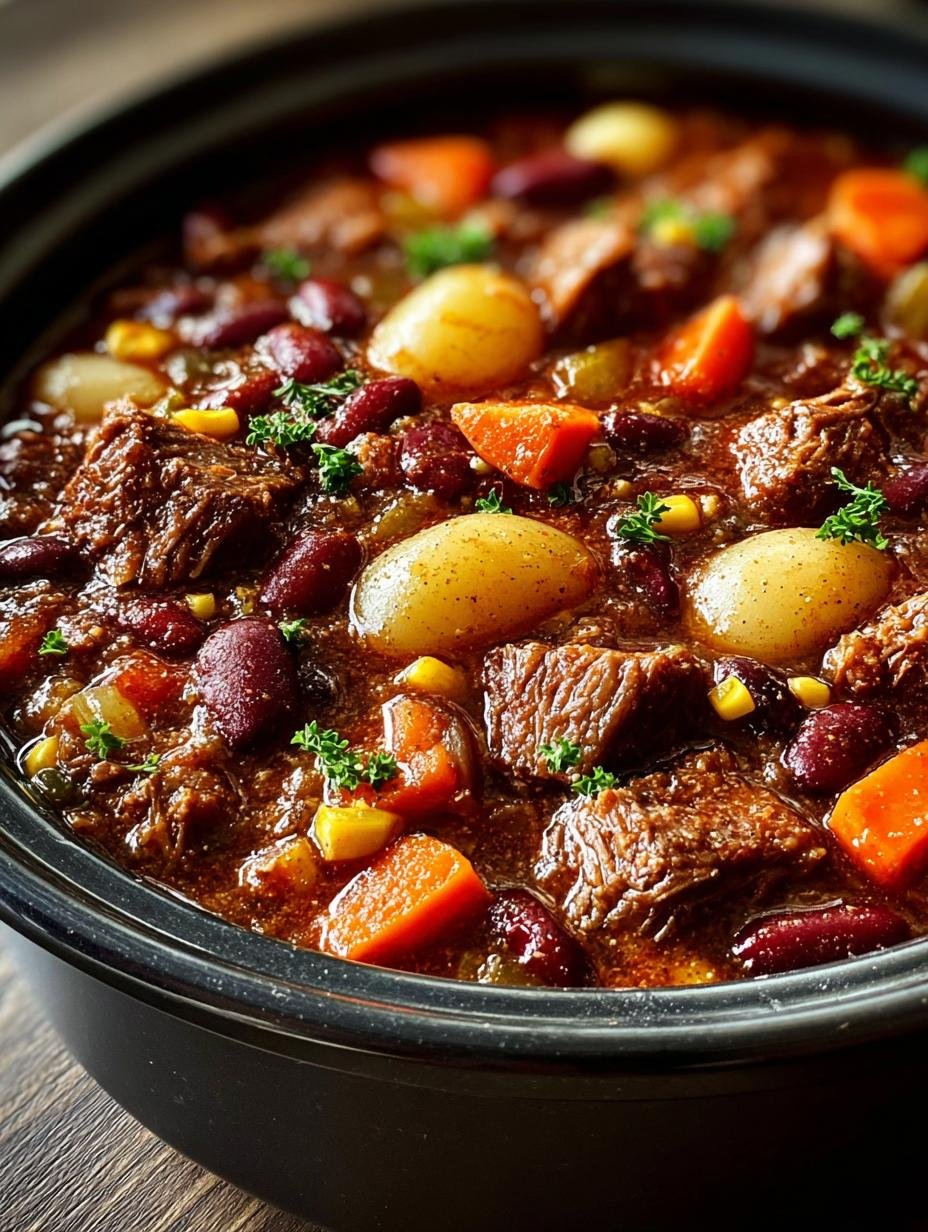 Hearty Slow Cooker Cowboy Beans: Comfort in Every Bite - Hearty Slow Cooker Cowboy - main visual representation