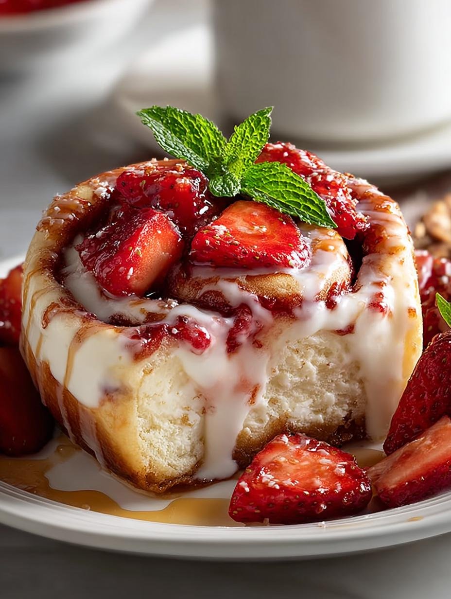Heavenly Strawberry Cheesecake Cinnabon