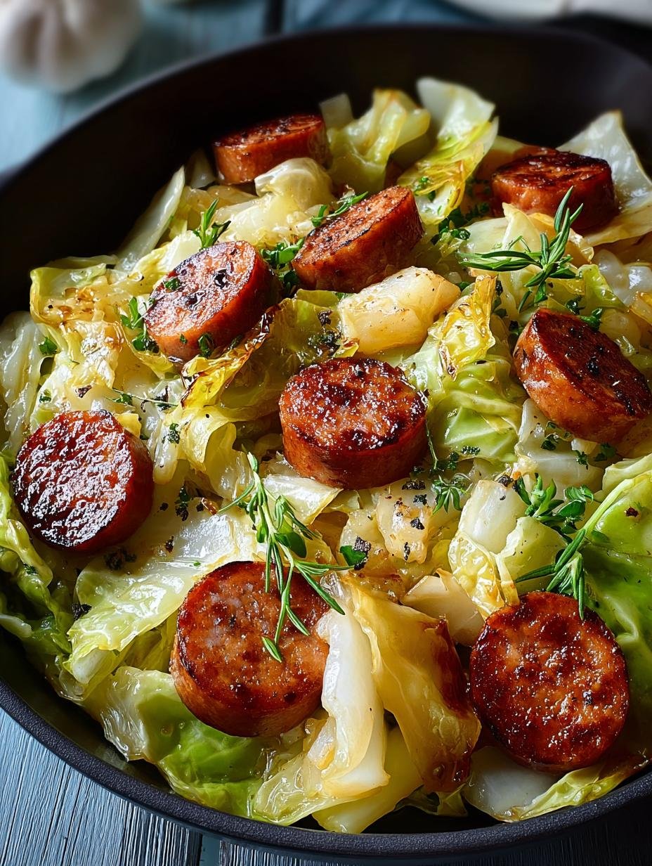 Delicious Low Carb Sausage Cabbage Skillet Recipe - Low Carb Sausage Cabbage - additional detail