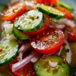 Marinated Cucumbers Onions Tomatoes
