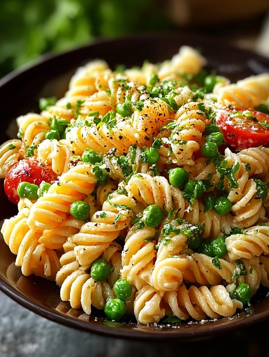 Delicious Pasta Salad with Peas and Crispy Bacon