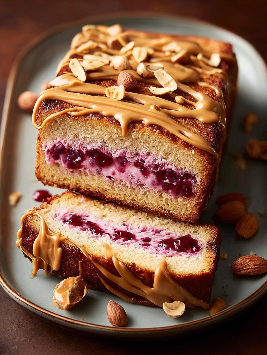 Indulge in Peanut Butter Jelly Pound Cake Bliss - Peanut Butter Jelly Pound - main visual representation